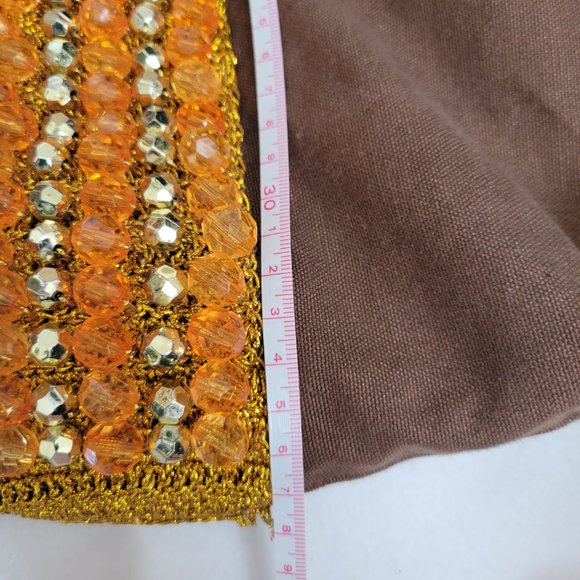 Canvas Mimco Brown Beaded Shoulder Bag - Picture 10 of 10